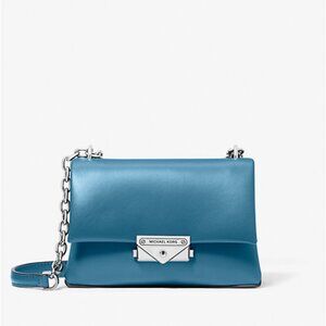 Michael Kors Cece Small Vegan Convertible Flap Crossbody Bag Teal
